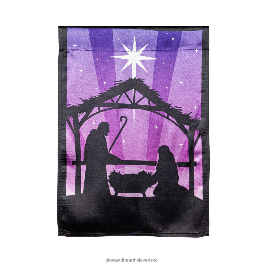 Plow & Hearth obojstranný jasličkový lesk záhradná vlajka 6P208P527 sezónne a darčeky