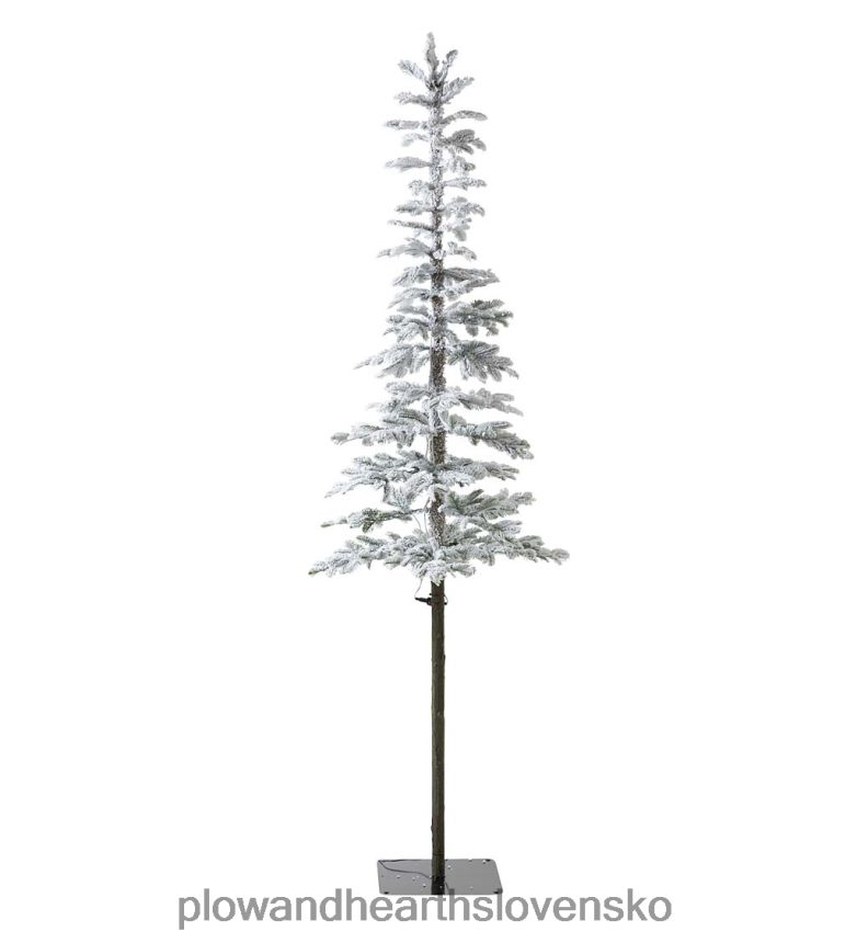 Plow & Hearth 7-palcový vianočný stromček z alpskej jedle s 200 teplými bielymi LED diódami 6P208P3238 sezónne a darčeky