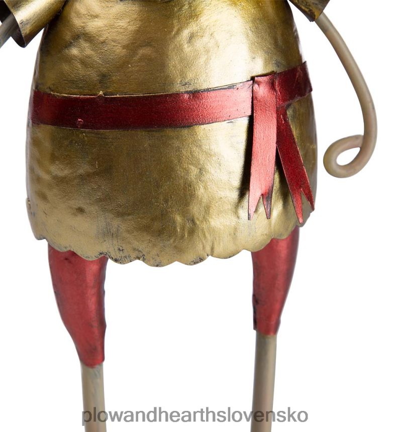 Plow & Hearth kovový škriatok so zeleným klobúkom vianočná záhradná socha 6P208P3149 sezónne a darčeky